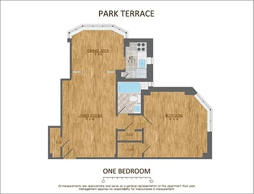 Floor plan 1 BDRM - A1A