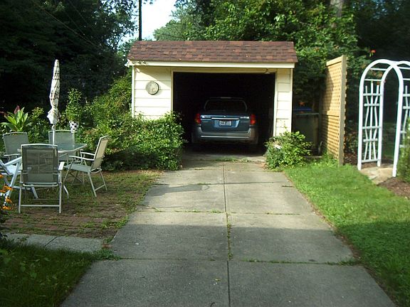 Garage and driveway