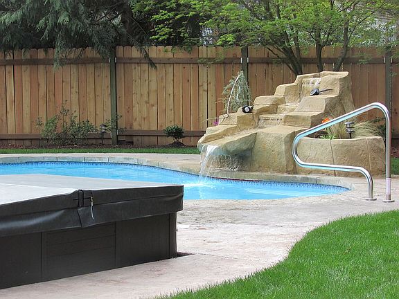 heated saltwater pool 