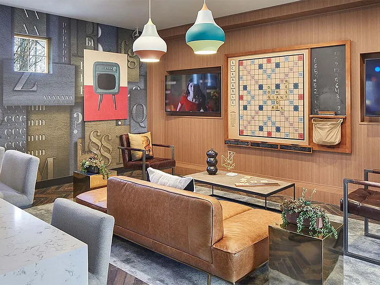 Apartment community Entertainment Room at Griffis North Creek in Bothell, Washington.
