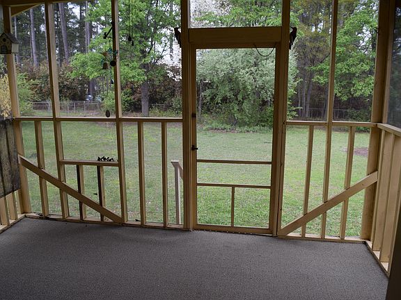 Looking out from the screened porch