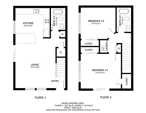 Floor plan EL CAPITAN 2BED 2BA