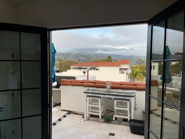 Balcony view from primary bedroom