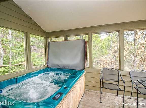 The luxurious outdoor hot tub