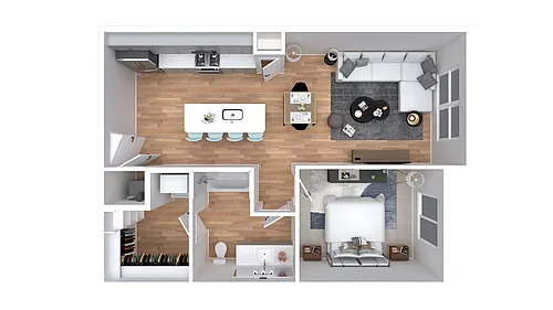 Floor plan 1X1-740
