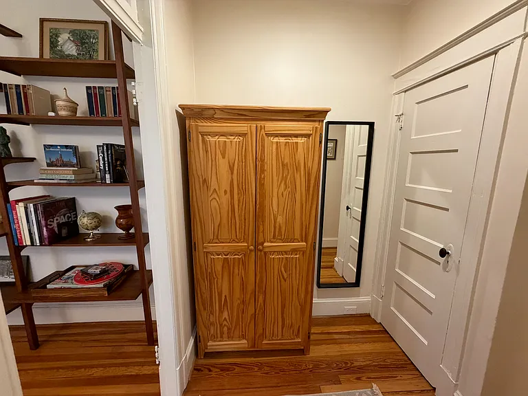 Linen & Supply Closet outside bathroom.