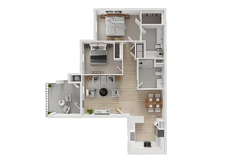 Floor plan 2X2 A