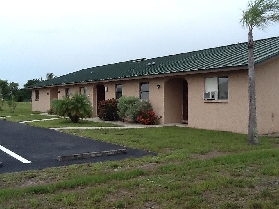 Front of building.