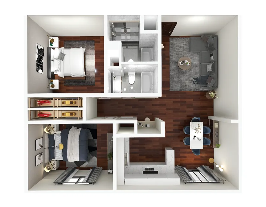 Floor plan 2 Bedroom 2 Bathroom