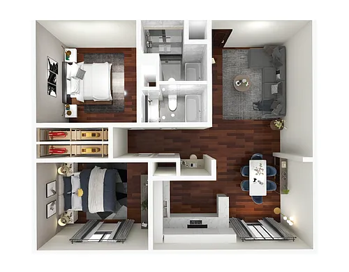Floor plan 2 Bedroom 2 Bathroom