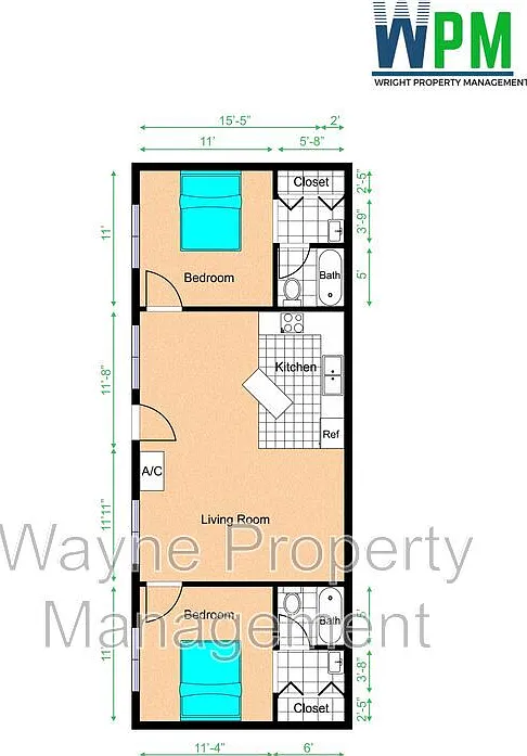 2 bed, 2.0 bath, 728 sqft, $850 — Photo 1