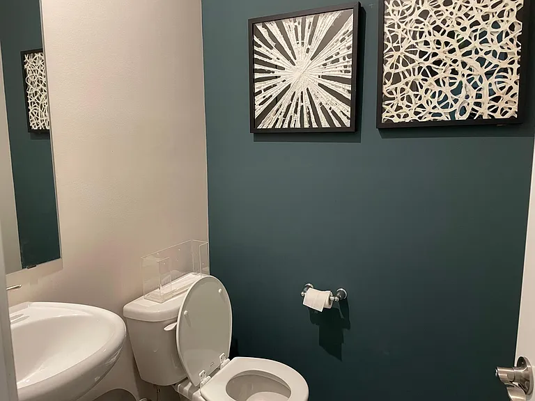 Half bath downstairs.
