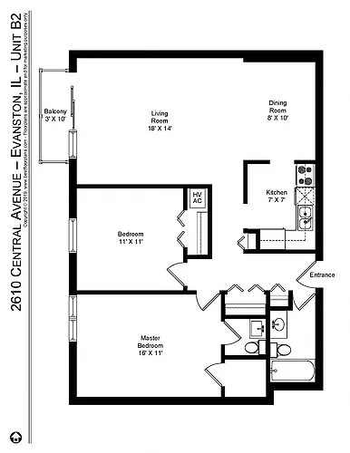 Floor plan Two Bedroom