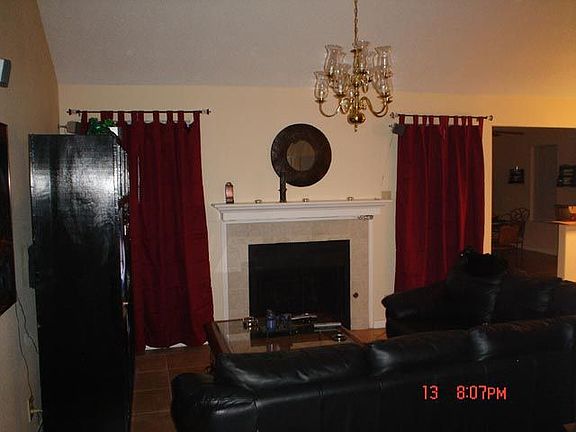 Living room, gas fireplace. 