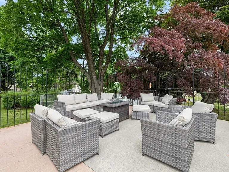 seating area by community pool w/ firepit
