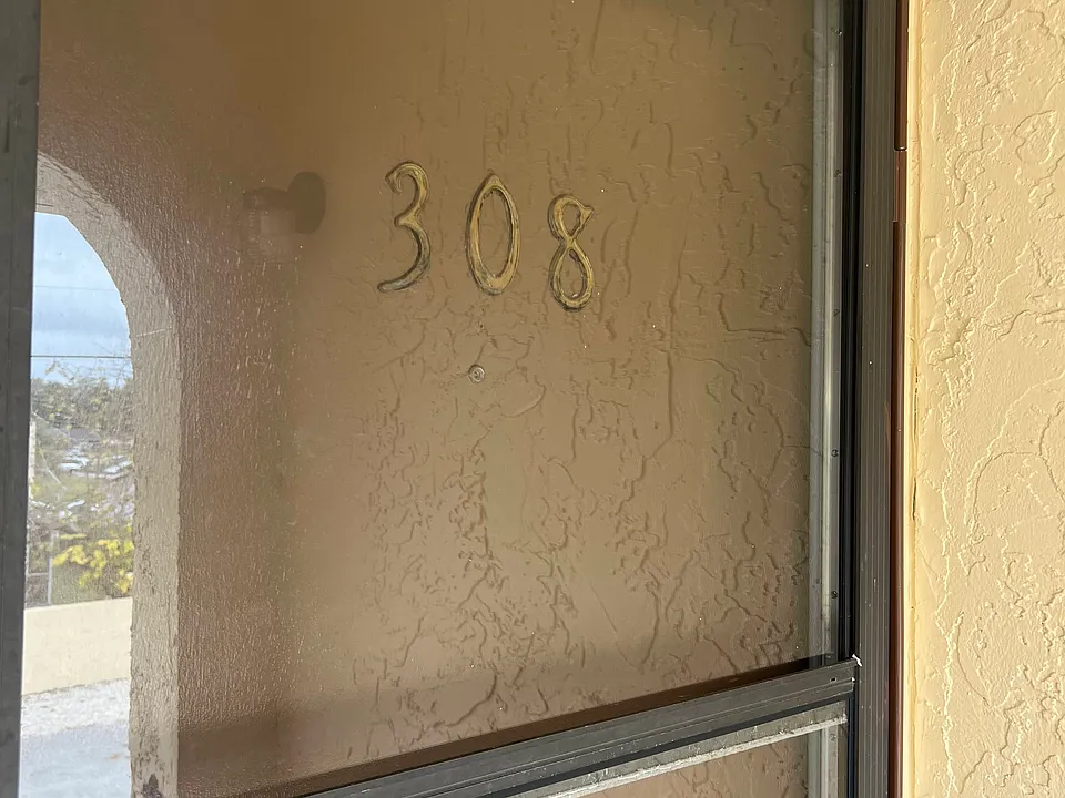 Front door, the glass door in front also locks for extra security.