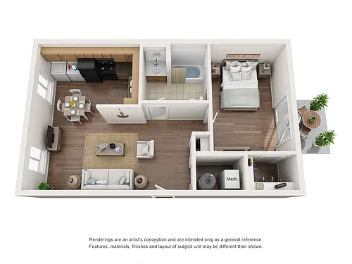 Floor plan 1 Bedroom