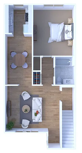 Floor plan 1 BR - 1 BTH