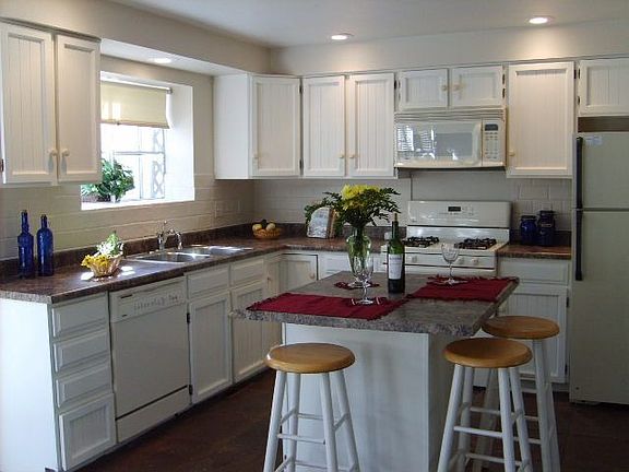 kitchen, large center island, lots of cabinet space