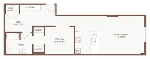 Floor plan Open 1x1 B39 Olympic