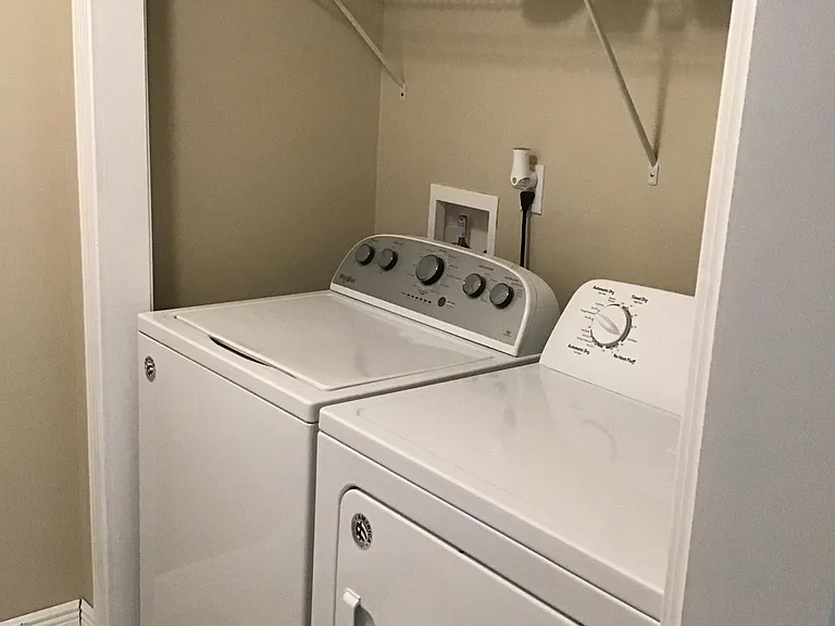Laundry area (New washer and dryer)