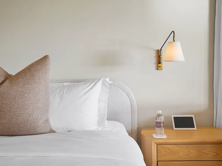 Drift off in premium sheets, tailored for deep, uninterrupted rest.
