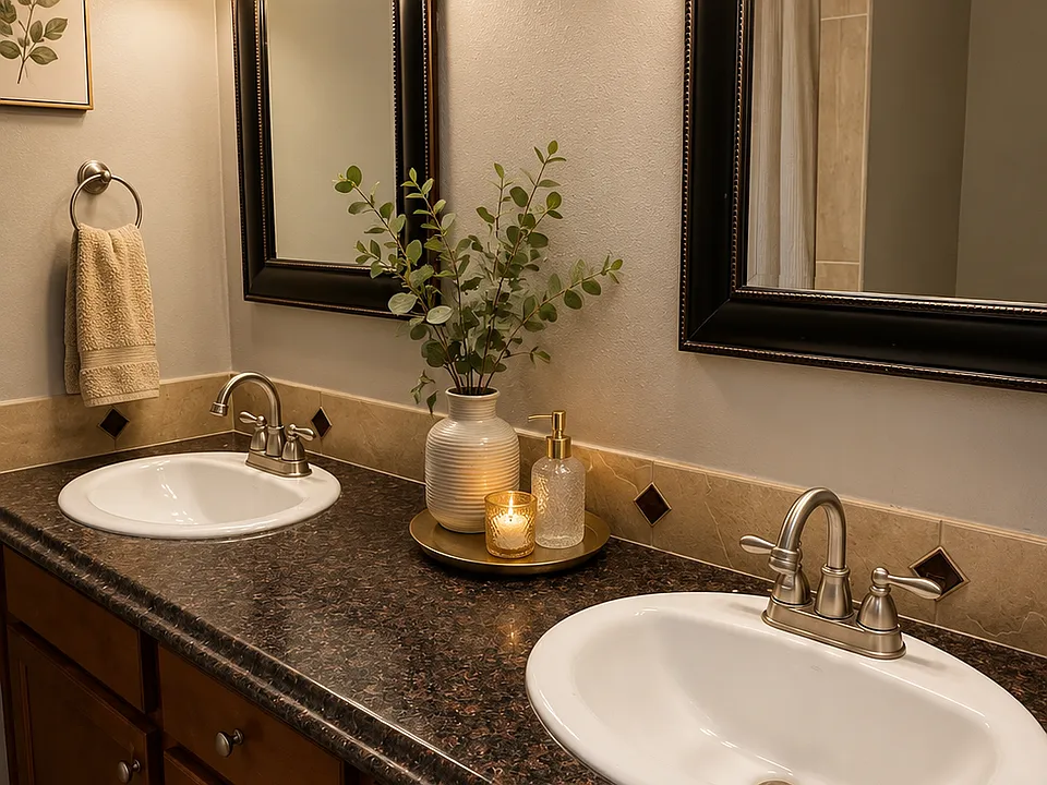 Full Bath upstairs with double vanity