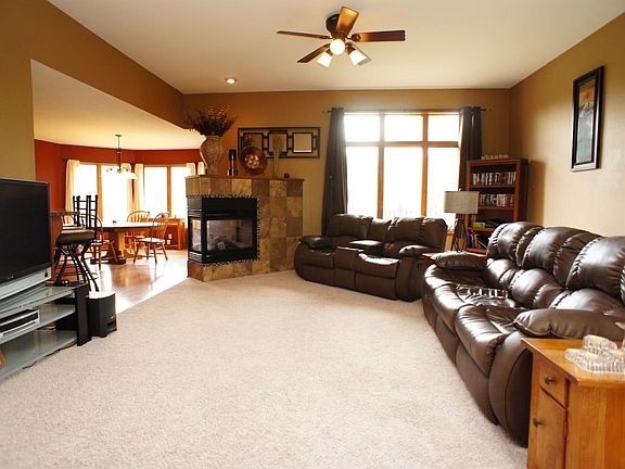 Open Great Room With Fireplace