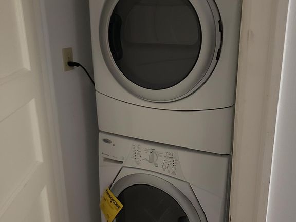 Frontload washer dryer in kitchen