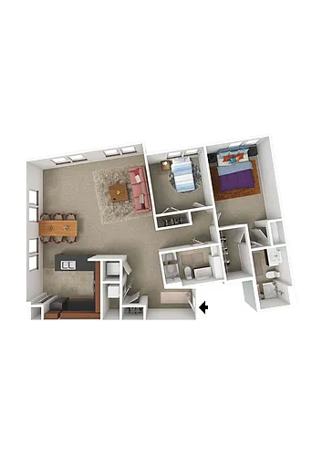 Floor plan 2B-E