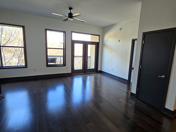 Spacious living room and dining area