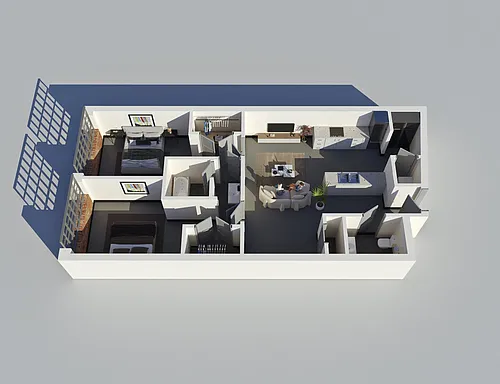 Floor plan Standard Loft - 2 BDR, 2 BTH | ONE UNIT LEFT