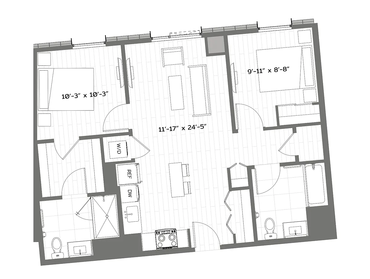 Floor plan 2 Bed/2 Bath-B-B4
