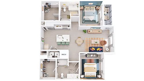 Floor plan B1-BC -2x2