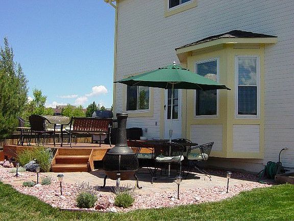 Wood deck plus paver patio