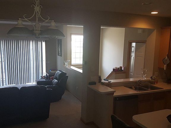 Living room and kitchen.