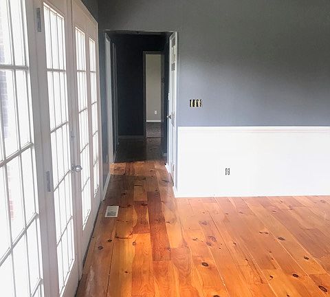 in LR looking down hallway