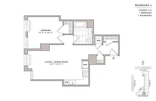 Floor plan 1 Bed1 Bath-A2