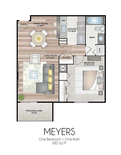 Floor plan Meyers - Premium Plus