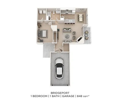 Floor plan Bridgeport w/ Garage - Lower Level