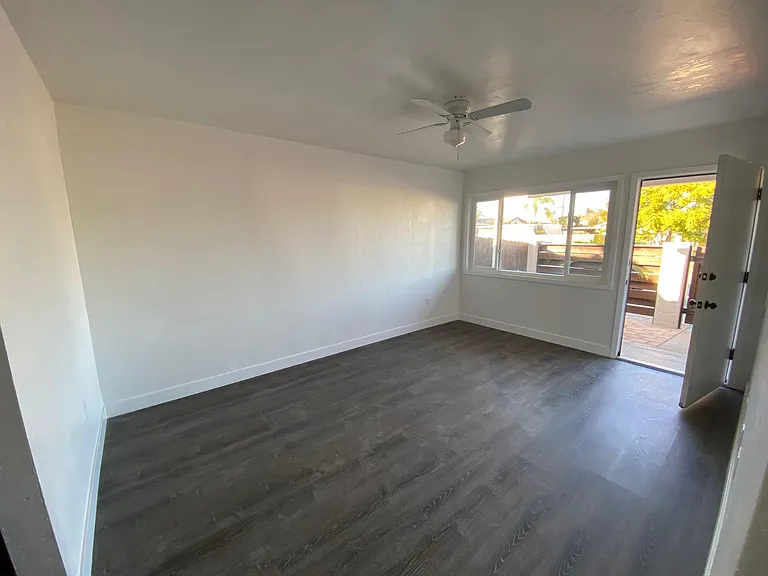 Living room and front door