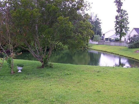 pond behind this home