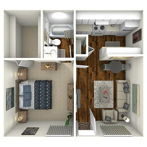 Floor plan 1 Bed 1 Bath