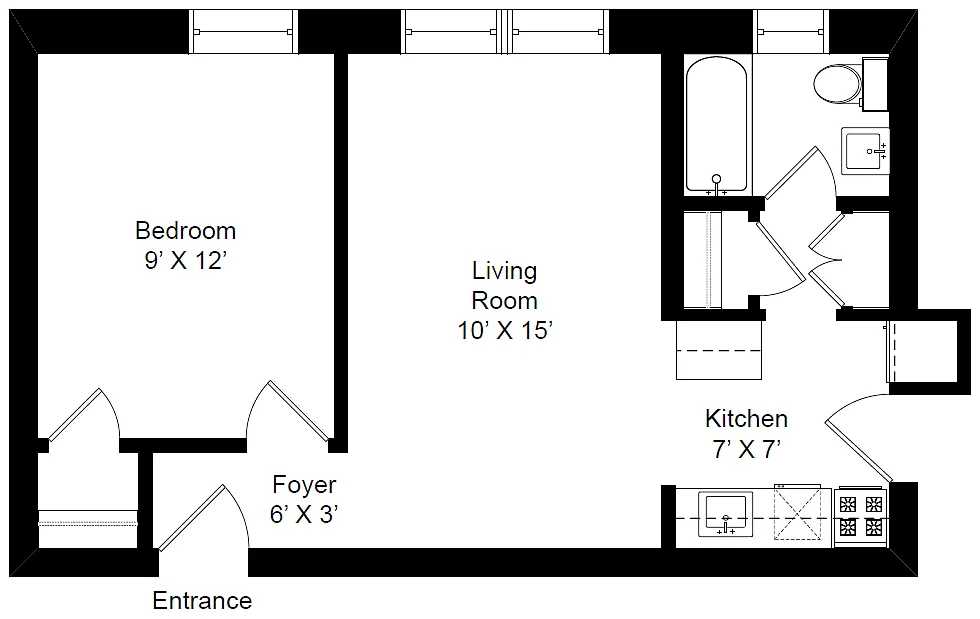 Floor plan 1 Bedroom