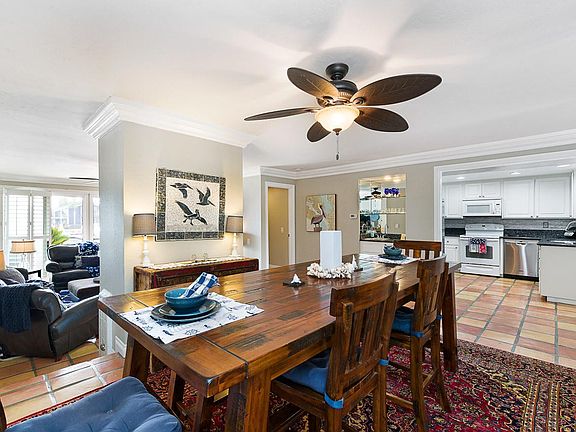 Inviting dining room in which to share meals with family and friends.