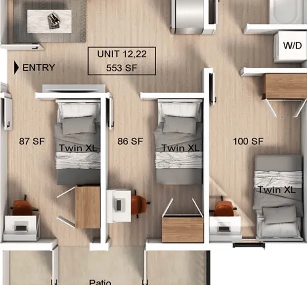 3 Bedroom | 1 Bathroom Apartment 3 Bedroom | 1 Bathroom Apartment