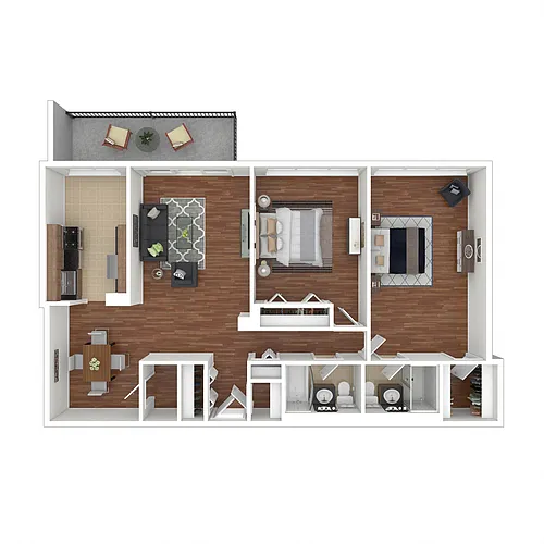 Floor plan 2 BEDROOM LARGE