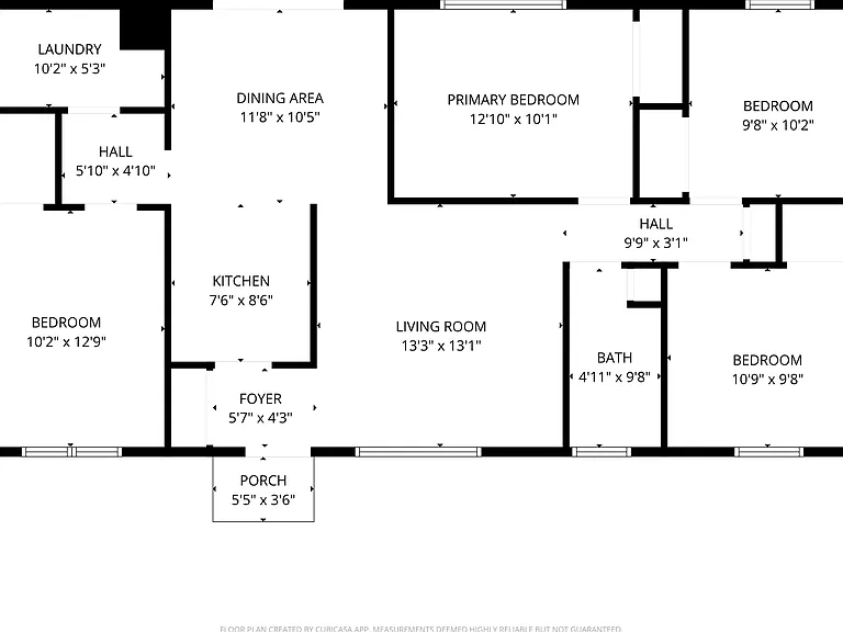 Floor plan with dimensions