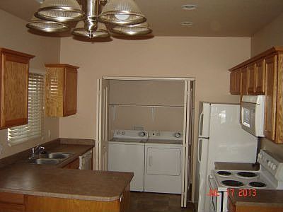 View of Kitchen showing W/D
