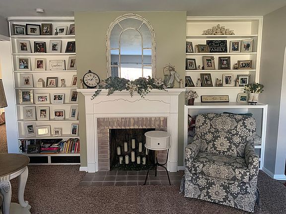 Living room fireplace wall